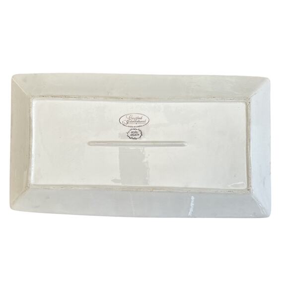 Lesal Studio Evening Song Colorful Floral Serving Platter 18x10 - Picture 4 of 10